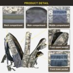 Zavothy 45L Military Tactical Backpack for Men and Women Army 3 Day Assault Pack Bag Large Rucksack with Molle System - Image 7