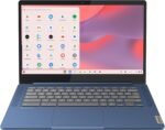Lenovo IdeaPad Slim 3 Chromebook - 2024 - Lightweight Laptop - Waves MaxxAudio® Speakers - 14" HD Display - HD 720p Camera - 4GB Memory - 64GB Storage - MediaTek Kompanio 520 - Abyss Blue - Image 3