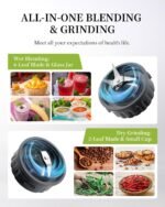 GDOR Blenders for Smoothies, 52 Oz Glass Jar Smoothie Blender, Countertop Blender & Grinder Combo, 9 Functions with 5 Speeds for Milkshakes, Puree, Crush Ice, and Chop, Max 700W - Image 3