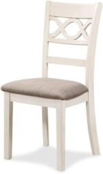 Starlight Home 5-Piece Solid Wood Dining Set in Beige and Brown, Elegant Dining Furniture Set with Chairs for Dining Rooms and Kitchens - Image 3
