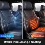 Coverland Custom Car Seat Covers Compatible with 2025 Toyota 4Runner - Premium Leather Non-Slip Memory Foam Waterproof Seat Cover Custom Fit Interior Protector [Full Set Seat-Black] - Image 6