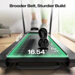 UREVO Treadmill with Desk Workstation, Walking Pad Treadmills for Home Office, Under Desk Compact Design Treadmill with HIIT Programs, Remote Control, LED Display - Image 7