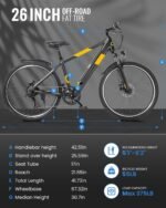 Electric Bike for Adults,26" E-Bike with 700W Peak Motor 21-Speed,Up to 50 Miles Removable Battery,Front Fork Suspension Dual Disc Brakes,Ebikes for Adults Commute Mountain All Terrain - Image 6