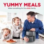 DASH Tasti-Crisp™ Electric Air Fryer Oven, 2.6 Qt., Grey – Compact Air Fryer for Healthier Food in Minutes, Ideal for Small Spaces - Auto Shut Off, Analog, 1000-Watt - Image 3