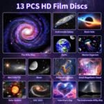 Meteor Galaxy Projector, 13 in 1 Planetarium Star Projector Starry Sky Night Light with Solar System Constellation Moon for Kids Adults Bedroom Ceiling Home Theater Living Room Decor - Image 3