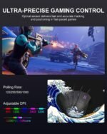 Womier G705 USB Wired Gaming Mouse for PC Computer Windows Mac Laptop, Lightweight Silent RGB Backlit Mouse with Adjustable 12000DPI/7 Programmable Side Buttons,Black Kanagawa Theme - Image 4