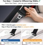 Car Seat Gap Filler Set of 2, Soft Foam Multifunctional Seat Side Gap Filler with Organizer & Hook Function, 3in1 Gap Stopper Universal Fit Car SUV Truck Fill The Gap Between Seat & Console - Image 3