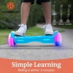 Hoverboard with Music Speaker, 6.5" LED Wheels Lights Self Balancing Scooter, Max 5/6 Miles Range & 6.2mph Powered by Dual 200W/250W Motor, UL2272 Certified, Hover Board Present for Kids - Image 7