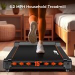 Treadmill with Handles, Portable Small Treadmills for Home and Office, 3.0HP Folding Walking Pad with 300 lbs Capacity, Cup Holder, LED Display and 12 Preset Programs - Image 5