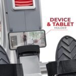 Sunny Health & Fitness Rower w/Long Slide Rail, Cardio Rowing Equipment for Home Gym Training w/LCD Monitor & Device Holder, Optional Free SunnyFit App Bluetooth Connection - Image 6