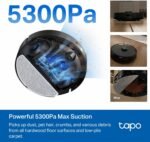 Tapo Ultra-Slim LiDAR Smart Navigation Robot Vacuum and Mop with Self-Emptying Dock, 5300Pa Max, 97%+ Dust Pickup Rate, Self-Charging, Compatible with Alexa & Google Home, RV20 Max Plus - Image 3