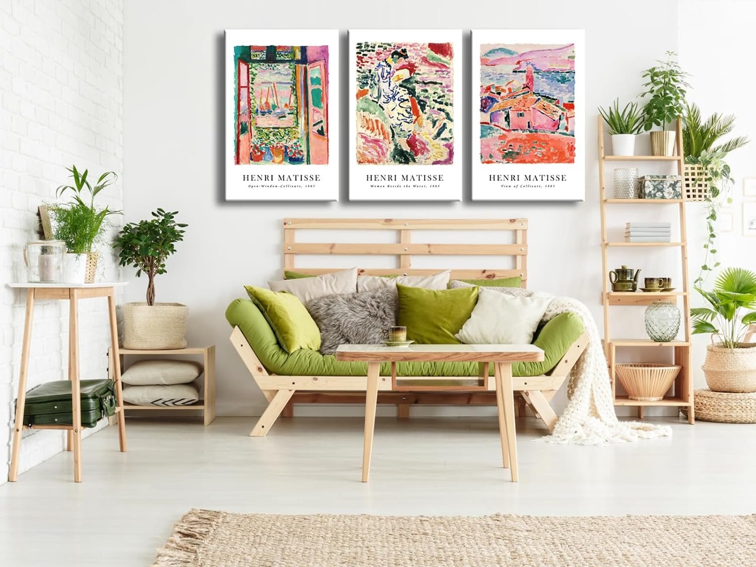 Wieco Art Canvas Wall Art 3 Piece Henri Mattise Art Abstract Colorful Matisse Posters Canvas Prints for Wall and Home Office Decorations - Image 3