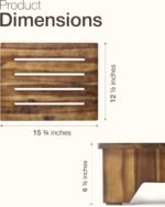 HOLANA 6.5" Wooden Step Stool for Adults (No Assemble Required) - 500 Lbs One Step Stools for High Bed Riser - Small Stepping Stool for Elderly, Seniors, Kid/Bathroom, Bed, Kitchen (Acacia Wood) - Image 3