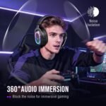 FIFINE Wired USB Gaming Headset: 7.1 Surround Sound - Vibrant Customizable RGB - Game/Chat Balance, Gamer Headphone with Noise Canceling Mic for PC, PS5/PS4, Laptop, Mac - AmpliGame H13BP - Image 4