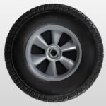 BIG RED Solid Rubber Tires and Wheels, 10 inch Flat Free Tubeless Wheels with 5/8" Axle Bore Hole,2.1" Offset Hub - for Truck, Utility Cart,Wheelbarrow, Dolly, Garden 10" x 2.5" - Image 3