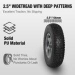 BIG RED Solid Rubber Tires and Wheels, 10 inch Flat Free Tubeless Wheels with 5/8" Axle Bore Hole,2.1" Offset Hub - for Truck, Utility Cart,Wheelbarrow, Dolly, Garden 10" x 2.5" - Image 4