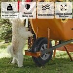 BIG RED Solid Rubber Tires and Wheels, 10 inch Flat Free Tubeless Wheels with 5/8" Axle Bore Hole,2.1" Offset Hub - for Truck, Utility Cart,Wheelbarrow, Dolly, Garden 10" x 2.5" - Image 5