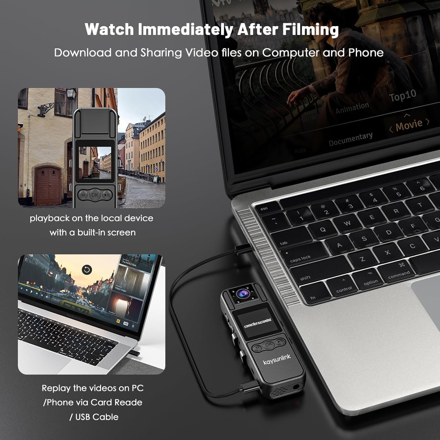 Body Camera with Audio and Video Recording 1080P FHD Mini Police Wearable Body Worn Cam Portable Small Personal Camcorder Sport Action Outdoor Video Recorder (128GB) - Image 7