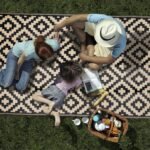 SAND MINE Waterproof Outdoor Rug 5x8 ft, Plastic Reversible Rug, Modern Area Rug, Large Floor Mat for Outdoors, RV, Patio, Backyard, Deck, Picnic, Beach, Camping, Black & Beige - Image 6