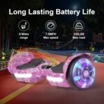 Scooter, Bluetooth & Corlorful LED Lights, 7.5mph & Miles Range Power by Dual 250W Motor Gifts for Kids & Adults & Girls & Boys - Image 4