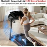 RHYTHM FUN Treadmill with Incline, 8.0 MPH Treadmills for Home with 8% Incline, Foldable Treadmill with Handles, Low Noise Walking Pad for 300 lbs - Image 3
