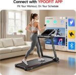 RHYTHM FUN Treadmill with Incline, 8.0 MPH Treadmills for Home with 8% Incline, Foldable Treadmill with Handles, Low Noise Walking Pad for 300 lbs - Image 8