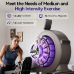 Niceday Magnetic Rowing Machine, Quiet Rowing Machines for Home with 350lb Weight Capacity, 16 Levels Adjustable Resistance, Foldable Rower with Tablet Holder, Bluetooth&App Compatible - Image 3