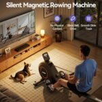 Niceday Magnetic Rowing Machine, Quiet Rowing Machines for Home with 350lb Weight Capacity, 16 Levels Adjustable Resistance, Foldable Rower with Tablet Holder, Bluetooth&App Compatible - Image 6