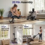 Niceday Magnetic Rowing Machine, Quiet Rowing Machines for Home with 350lb Weight Capacity, 16 Levels Adjustable Resistance, Foldable Rower with Tablet Holder, Bluetooth&App Compatible - Image 7