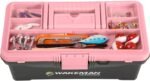 55-Piece Fishing Tackle Set - Tackle Box Includes Sinkers, Hooks, Lures, Bobbers, Swivels, Fishing Line, and More - Fishing Gear by Wakeman (Pink) - Image 4