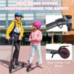 Electric Scooter for Kids Ages 6-12, 150W Motor, 4/7/11 Mph, 60 mins Ride Time, Adjustable Speed, LED Display, Colorful Lights, Electronic Brake, Foldable Kids Electric Scooter - Image 4