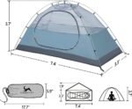 MC TOMOUNT Backpacking Tent 1-2 Person Waterproof Lightweight Double Layer Free-Standing Aluminum Pole for Outdoor Camping Hiking 4 Season - Image 4