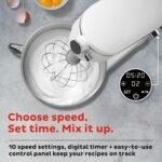 Instant Pot Instant Stand Mixer Pro,600W 10-Speed Electric Mixer with Digital Interface,7.4-Qt Stainless Steel Bowl,Dishwasher Safe Whisk,Dough Hook and Mixing Paddle,Pearl - Image 5