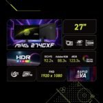 MSI MAG 274CXF 27-inch 1920 x 1080 (FHD) Curved Monitor, 280Hz, HDMI, DisplayPort, VGA Port, VESA Mountable, Tilt, Speaker, Slim Bezel, 0.5ms, Black - Image 3
