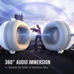 FIFINE USB Gaming Headset: Flowing RGB Lighting - 7.1 Surround Sound - Detachable Mic - Soft Ear Pads, Over-Ear Headset with Control Box, for PC, Laptop, Mac, PS5/PS4 - AmpliGame H13WP (White&Purple) - Image 4