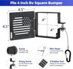 Aluminum RV Bumper End Cap 2 Pack, Fits 4-Inch Square Camper Bumpers, Sewer Hose Storage Covers with Vent Holes, Travel Trailer Motorhome Outdoor Accessories - Image 3