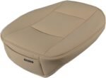 Luxury PU Leather Car Seat Cover Protector Front Car Seat Cover Seat Bottom Cover Single Seat Cover-Compatible with 90% Vehicles (Width 20.8× Deep21 × Thick 0.2 inch) (Beige) - Image 4