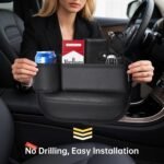 2 Packs Car Seat Filler Organizer, Leather Car Seat Oganizer with Cup Holder,Car Storage Accessories for Phone,Sunglasses,Keys, Universal fit for most car trucks and SUVs(Left+Right Side) - Image 6