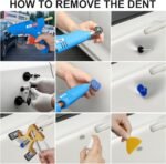 Dent Puller Hail Remover Kits,129pc Professional Car Paintless Dent Removal Tools,Slide Hammer 2 in 1 T-Bar, Adjustable Dent Lifter,Bridge Puller for Auto Body SUV Dings Damage DIY Removal - Image 5