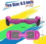 HOVERSTAR Hoverboard with Bluetooth Speaker, Self Balancing Scooters with Led Lights, Electric Hover Boards Suite to Kids, Girls, Boys, Indoor and Outdoor Use. (MATT GREEN) - Image 5