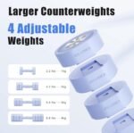 MERACH Dumbbell Set of 2, Adjustable Weight, Anti-slip Handle, Macaron Colors, Each 2.2/4.4/6.6/8.8 lbs, 4 in 1 Hand Weights for Women at Home - Image 4