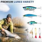 Fishing Lures, Tackle Box with Tackle Included, Crankbaits, Spoon, Hooks, Weights & Other Accessories, Fishing Bait Lure Gear Kit Gifts for Men Bass Freshwater - Image 4