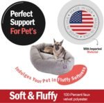Majestic Pet 52 Inch Micro Velvet Calming Dog Bed Washable 52x35x11 (inch) – Cozy Soft Round Donut Dog Bed with Spine for Head Support -Pet Bed X- Large - Vintage (2025) - Image 3