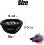 Aquarium Floating Betta Fish Skins, Betta or Shrimp Feeder, Cave and Hammock, Small Fish Feeding Rings, Aquarium Hiding Feeding Decorative Accessories (Black) - Image 4