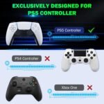 MoKo Keyboard for PS5 Controller with Green Backlight, Bluetooth Wireless Mini Keypad Chatpad for PlayStation 5, Built-in Speaker & 3.5mm Audio Jack for PS5 Controller Accessories - Image 3