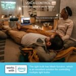 MELPO Alexa Light Bulb 130W Equivalent, Smart Light Bulbs Warm White to Daylight Tunable, A19 E26 Bluetooth LED Bulbs Controlled by BRmesh APP and Alexa only, Timing, Flicker-Free（8 Pack (8) - Image 4