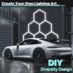 Hexagon Garage Lights: 168W 25 Pack 5 Grids LED Garage Lights - Easy Install 6500K Super Bright Honeycomb Light for Workshop Warehouse Car Detailing Shop Exhibition Hall Gym - Image 4