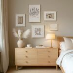 Framed Matisse Abstract Neutral Wall Art, 5 Piece Large Beige Canvas Prints Set, Modern Minimalist Geometric Botanical Paintings for Living Room, Bedroom, Hallway, Home Office, Guest Room - Image 4