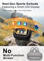 Wireless Earbuds, Sport Ear Buds with Multifunctional Touch Screen, Bluetooth 5.4 Headphones, Bass Stereo Sound, 5 EQ Over-Ear Earbuds for Sports/Workout/Gym-Black - Image 3