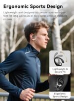 Wireless Earbuds, Sport Ear Buds with Multifunctional Touch Screen, Bluetooth 5.4 Headphones, Bass Stereo Sound, 5 EQ Over-Ear Earbuds for Sports/Workout/Gym-Black - Image 6